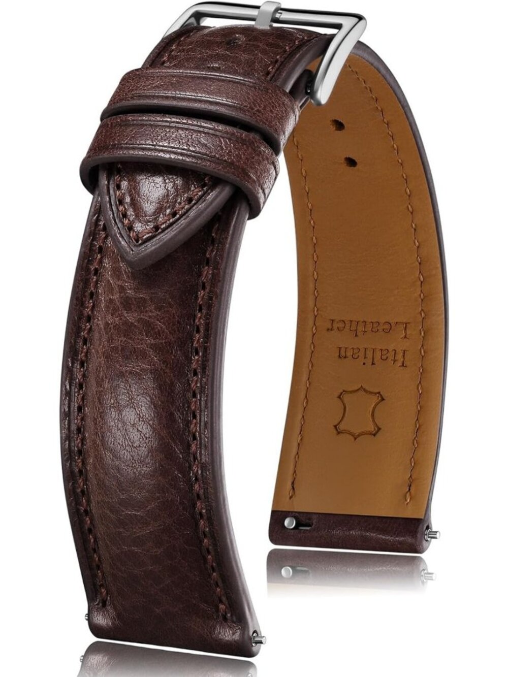 Italian Leather Watch Band - Vegetable-Tanned Full Grain, Quick Release